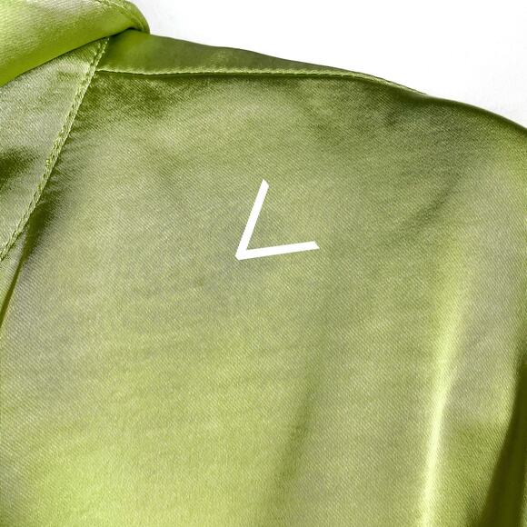 Song of style‎ Marta Mini Dress Pistachio Green Satin Button Front Sz XXS - Picture 8 of 12